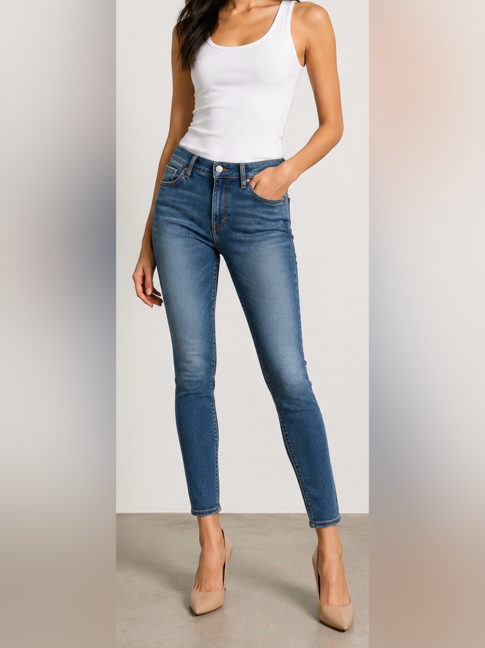 Moussy Vintage Japan Skinny Jeans 27 Medium Wash Japanese Denim Premium